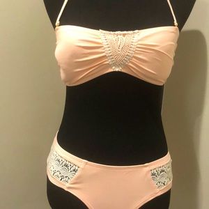 L* Space -NWT peach bikini top L, bottoms M